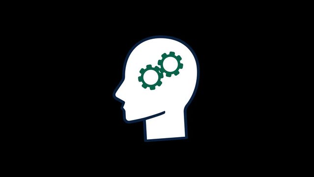 Head gear wheel Animation Transparent background 