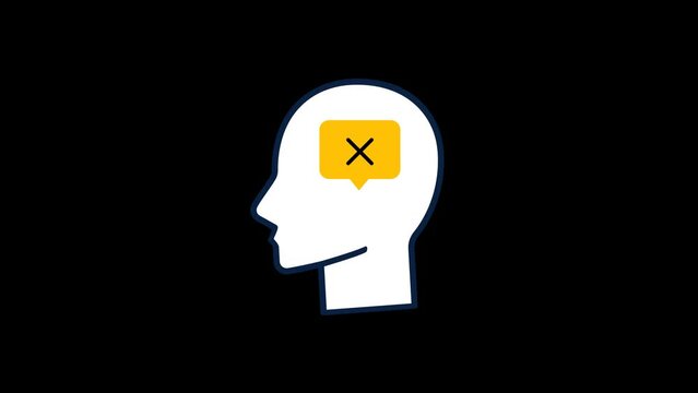 Head Crossmark Animation Transparent background 