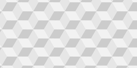 Obraz na płótnie Canvas Vector minimal white cube geometric seamless background. Seamless blockchain technology pattern. Vector illustration pattern with blocks. Abstract geometric design print of cubes pattern.