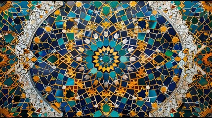 Mosaic Patterns: A vector design of a mosaic pattern inspired by Islamic art