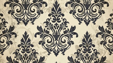 Vintage Patterns: A vector illustration of a damask pattern