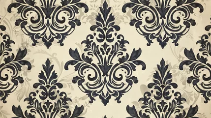 Outdoor-Kissen Vintage Patterns: A vector illustration of a damask pattern © MAY