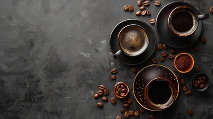 International Coffee Day concept. Copy space