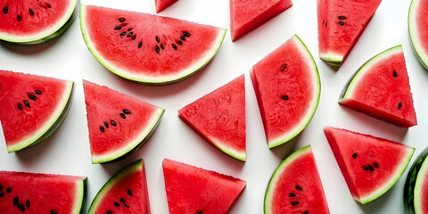 Background from slices of ripe watermelon.