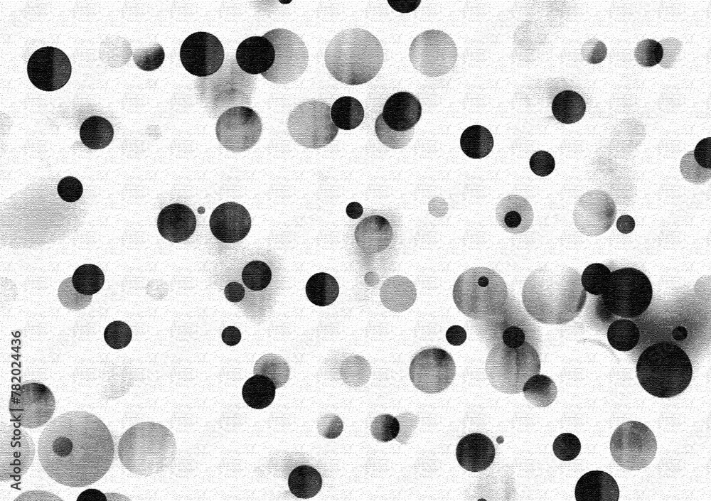 Poster soft bokeh in black and white with canvas effect