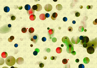 Multicolor bokeh abstract background with canvas effect