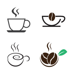 Coffee logo design template, Vector coffee logo for coffee shop, and any business related to coffee
