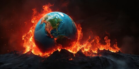 Fire earth globe