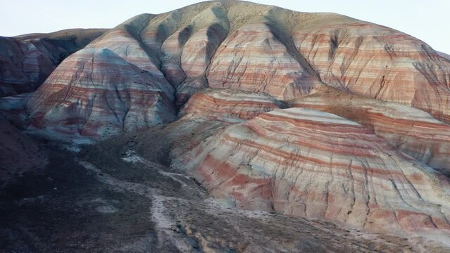 
Candy Cane (Khizi) mountains shot on a drone in the evening