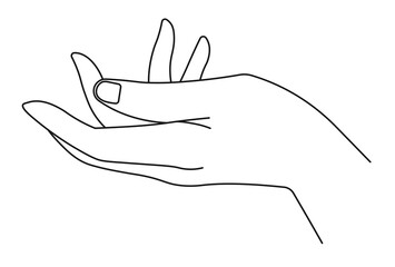 Elegant hand of woman, giving or taking gesture