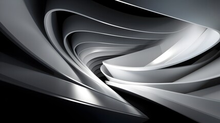 Captivating 3D Tunnel of Abstract Architectural Elegance and Futuristic Design