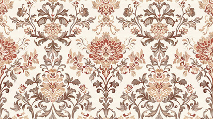 Obraz premium seamless damask pattern. Generative AI.