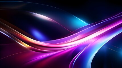 Captivating Futuristic Neon Waves of Luminous Energy Flowing Through the Digital Realm