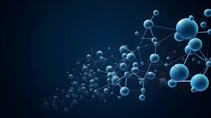 Connected Molecular Structures in Futuristic Digital Backdrop