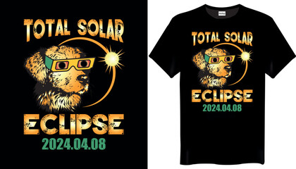 Eclipse 2024 T-Shirts Design - obrazy, fototapety, plakaty