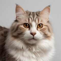 Obraz premium Portrait of American Curl cat. Animal breed.