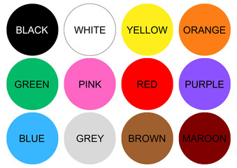 colors and names for kids education