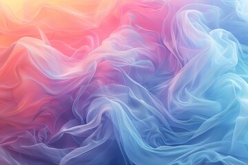 Fototapeta premium Minimalist abstract background with foggy wind, featuring a 1000-color blend. 3D rendering. AI Image