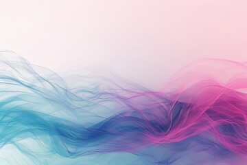 Abstract 3D rendering with foggy wind, showcasing a minimalist background and a five-color blend. AI Image - obrazy, fototapety, plakaty