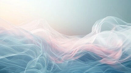 Abstract 3D rendering with foggy wind, showcasing a minimalist background and a four-color blend. AI Image - obrazy, fototapety, plakaty