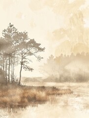 Capture the beauty of the Savannah landscape with this muted-tone abstract background.