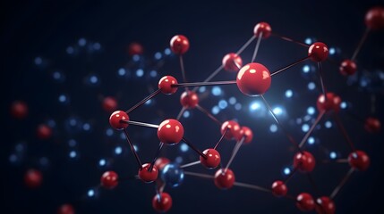 Interconnected Molecular Structure - Futuristic Science and Medical Concept