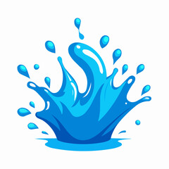 water splash isolated on white