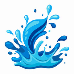 water splash isolated on white