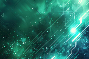 close up horizontal image of a futuristic technology background, with lights and connections