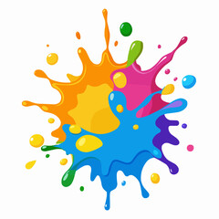 Fototapeta na wymiar colorful splashes illustration