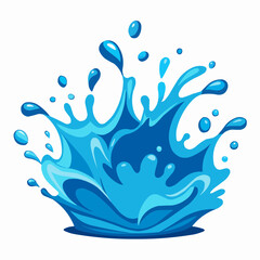 water splash isolated on white