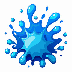 water splash isolated on white