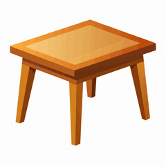 wooden table isolated on white