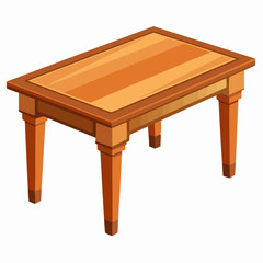 wooden table isolated on white