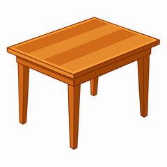 wooden table isolated on white