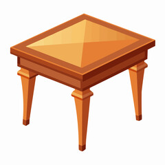 wooden table isolated on white