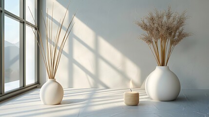 Modern air freshener on the table, aesthetic room, minimalist design display product