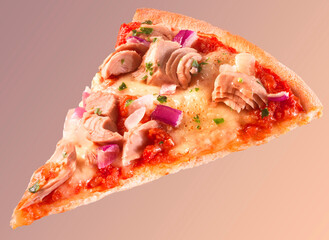 Thunfisch, Thunfischpizza, Pizzastück, Slice, Pizza, 