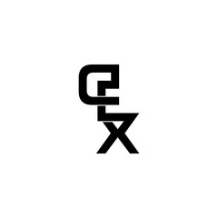 elx typography letter monogram logo design
