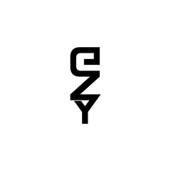 ezy lettering initial monogram logo design