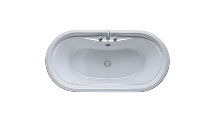 Fototapeta premium Transparent picture of bathtub, top view