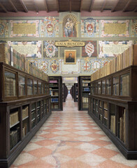 The Archiginnasio of Bologna, Italy. The Municipal Library