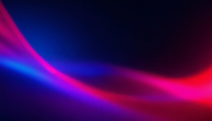 Defocused blue pink red ultraviolet radiance soft texture on dark black abstract empty space background. Neon blur glow. Color light overlay. Copy space.