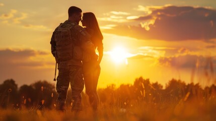 Military Spouse Appreciation Day concept. USA holiday background - obrazy, fototapety, plakaty