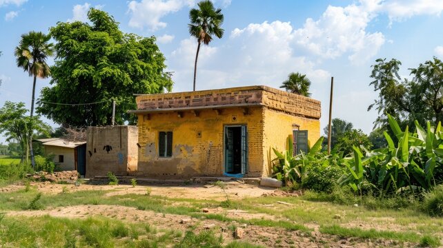 A rural dwelling in Punjab, Pakistan