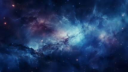 Fototapeta na wymiar Blue cosmic dust and stars