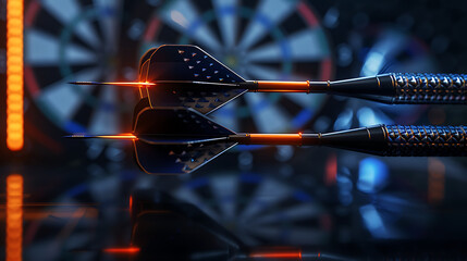 Powerful darts Illustration of a target from the sport of precision