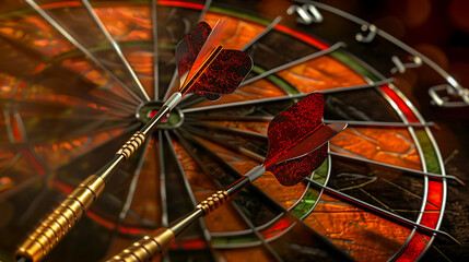 Powerful darts Illustration of a target from the sport of precision