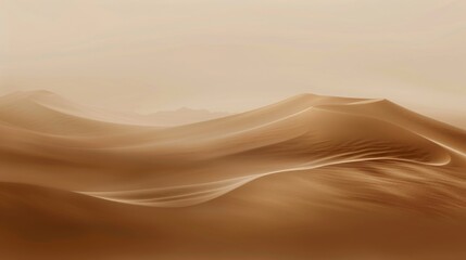 3D Minimalist Abstract Brown Background with Foggy Wind Ambiance AI Image