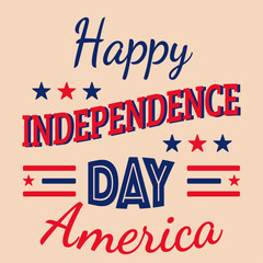 4 of july happy independence day vector illustration design